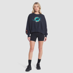 Miami Dolphins Women's 2025 Rivalries Collection Oversized Phoenix Fleece Sweatshirt - Pitch Blue | Nike cheap