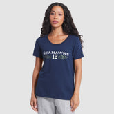 Seattle Seahawks Women's 2025 Rivalries Collection Slub Dri-FIT T-Shirt - College Navy | Nike outlet