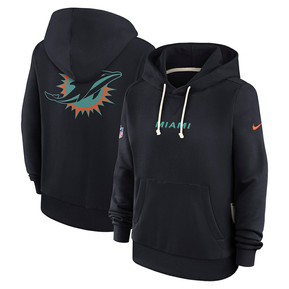 Miami Dolphins Women's 2025 Rivalries Collection Standard Issue Sideline Dri-FIT Hoodie - Pitch Blue | Nike online