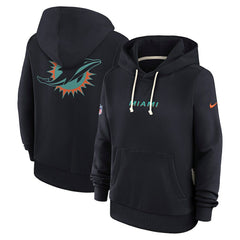 Miami Dolphins Women's 2025 Rivalries Collection Standard Issue Sideline Dri-FIT Hoodie - Pitch Blue | Nike online