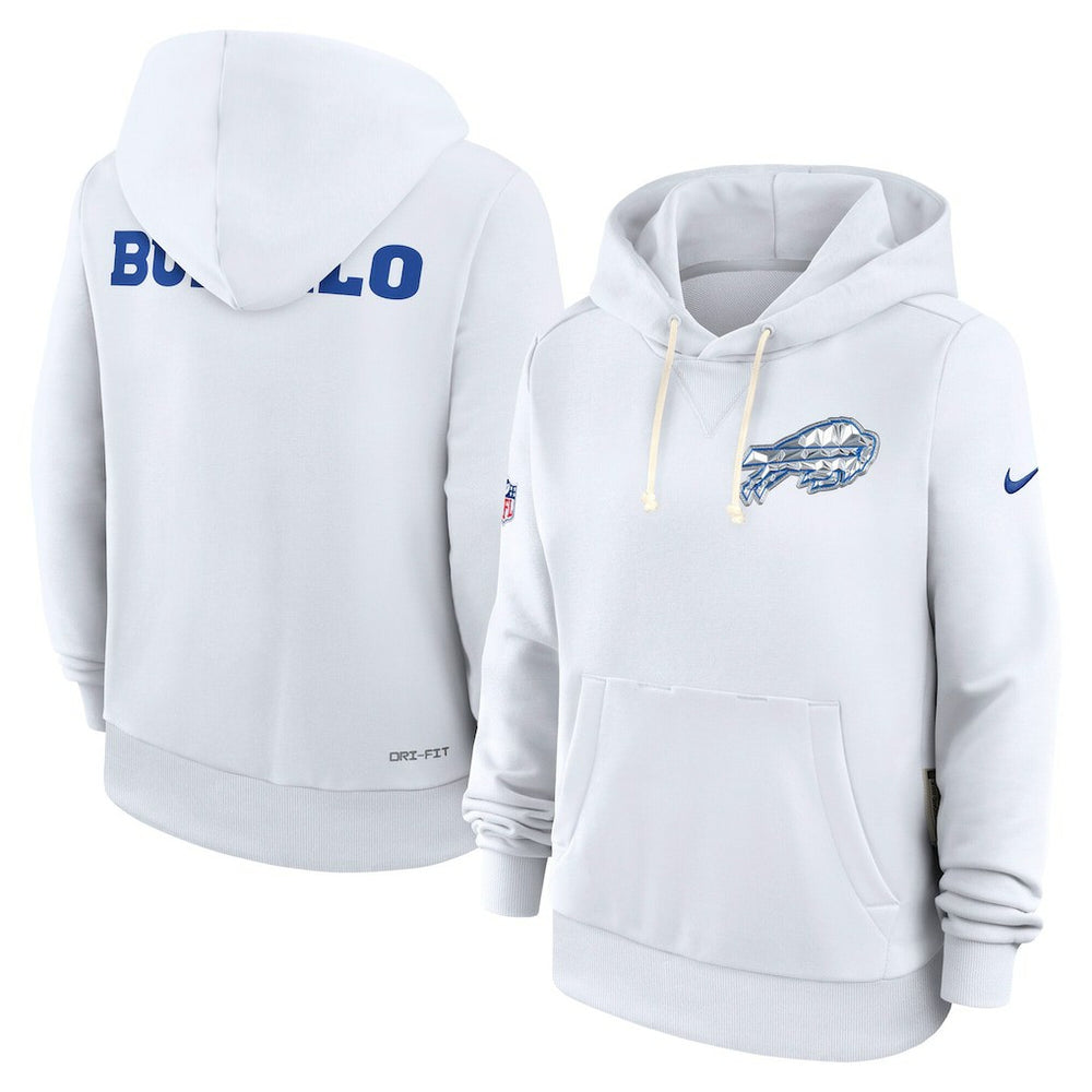Buffalo Bills Women's 2025 Rivalries Collection Standard Issue Sideline Dri-FIT Hoodie - White | Nike on sale