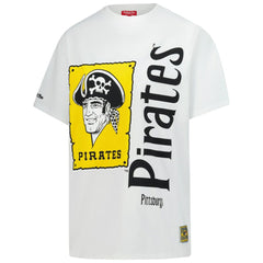 Pittsburgh Pirates Women's Cooperstown Collection Boyfriend T-Shirt - White | Mitchell & Ness