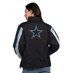 Dallas Cowboys Starter Women's Thursday Night Gridiron Half-Zip Jacket - Black/Navy outlet
