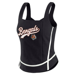 Cincinnati Bengals WEAR by Erin Andrews Women's Square Neck Tank Top - Black on sale