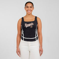 Cincinnati Bengals WEAR by Erin Andrews Women's Square Neck Tank Top - Black on sale