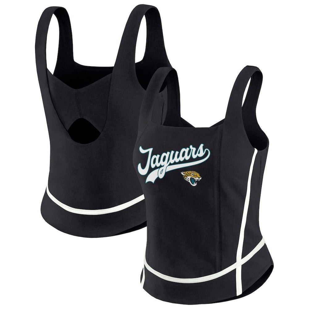 Jacksonville Jaguars WEAR by Erin Andrews Women's Square Neck Tank Top - Black outlet