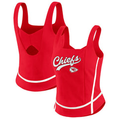 Kansas City Chiefs WEAR by Erin Andrews Women's Square Neck Tank Top - Red discount