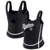 Las Vegas Raiders WEAR by Erin Andrews Women's Square Neck Tank Top - Black sale