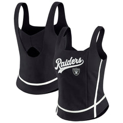 Las Vegas Raiders WEAR by Erin Andrews Women's Square Neck Tank Top - Black sale