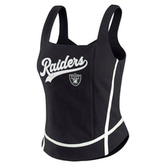Las Vegas Raiders WEAR by Erin Andrews Women's Square Neck Tank Top - Black sale