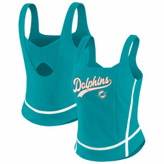 Miami Dolphins WEAR by Erin Andrews Women's Square Neck Tank Top - Aqua online
