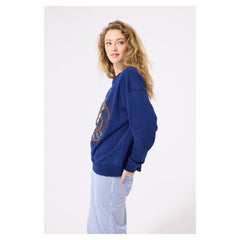 Houston Astros Terez Women's Oversized Gemstone Logo Sweatshirt - Navy