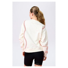 Los Angeles Dodgers Terez Women's Baseball Stitch Pullover Sweatshirt - Cream