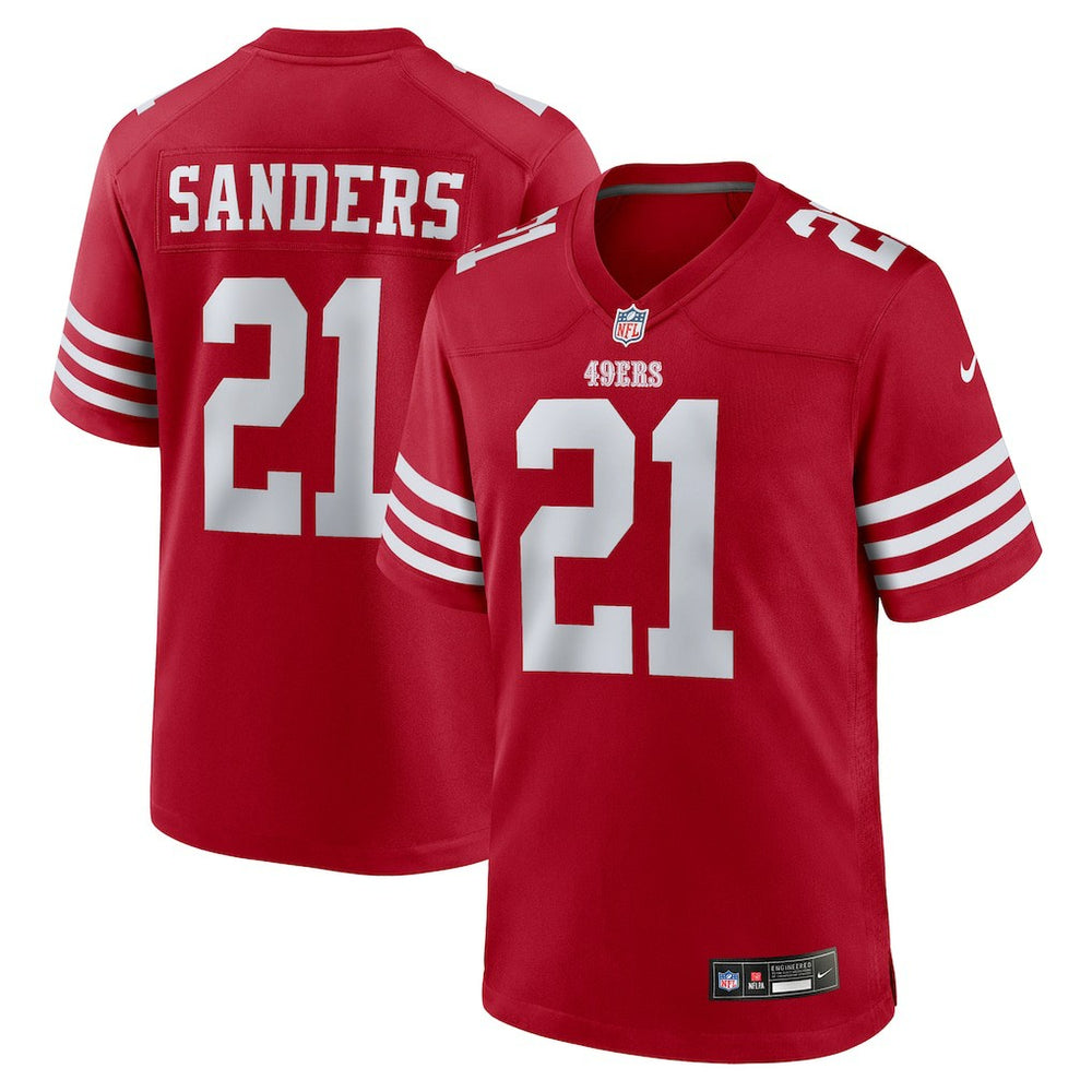 Deion Sanders San Francisco 49ers Team Retired Player Game Jersey - Scarlet | Nike on sale