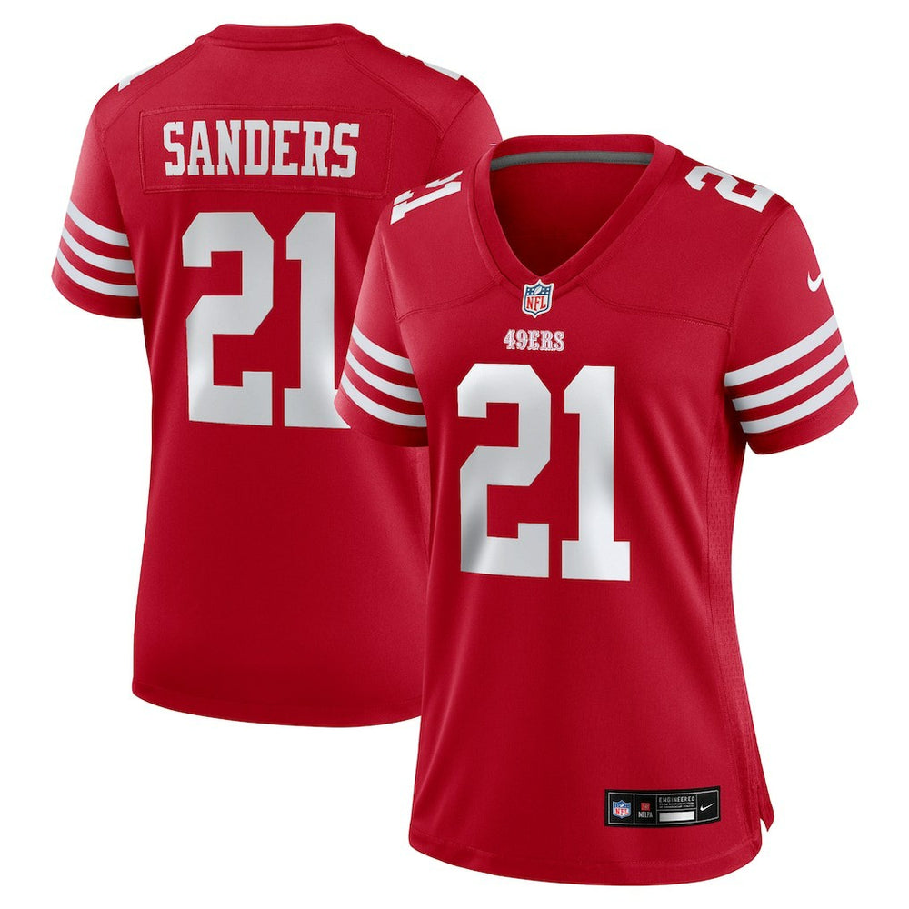 Deion Sanders San Francisco 49ers Women's Retired Player Game Jersey - Scarlet | Nike cheap