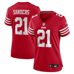 Deion Sanders San Francisco 49ers Women's Retired Player Game Jersey - Scarlet | Nike cheap