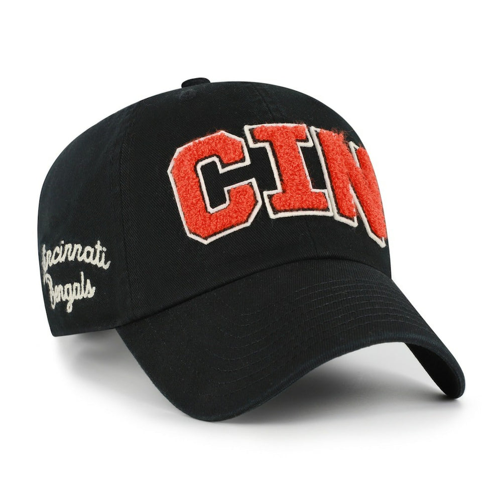 Cincinnati Bengals '47 Women's Zoey Clean Up Adjustable Hat - Black on sale