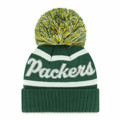Green Bay Packers '47 Women's Spirited Cuffed Knit Hat with Pom - Green on sale