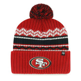 San Francisco 49ers '47 Youth Polar Vortex Cuffed Knit Hat with Pom - Scarlet discount