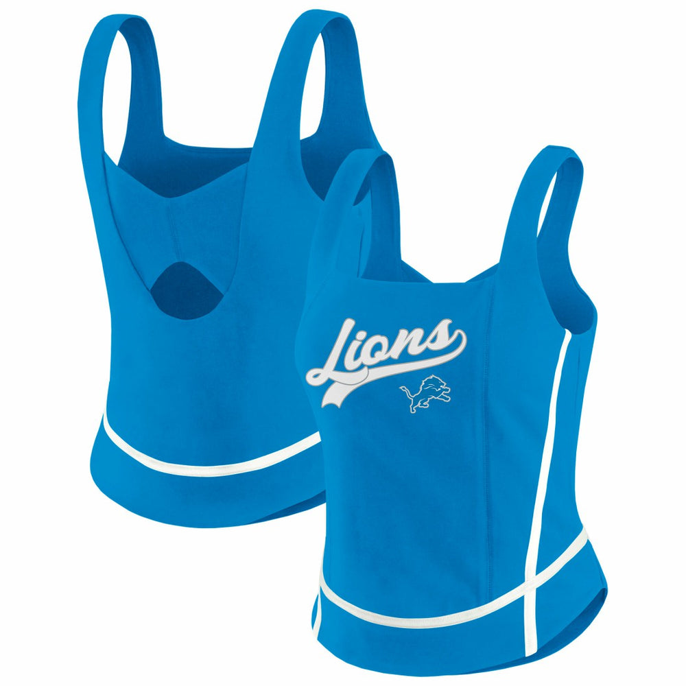 Detroit Lions WEAR by Erin Andrews Women's Square Neck Tank Top - Blue online