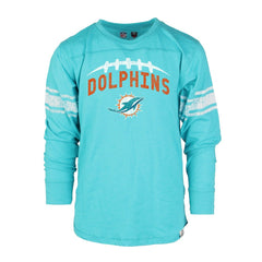 Miami Dolphins Wes & Willy Youth Football Long Sleeve T-Shirt - Aqua sale