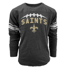 New Orleans Saints Wes & Willy Youth Football Long Sleeve T-Shirt - Black for sale