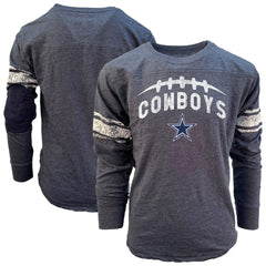 Dallas Cowboys Wes & Willy Youth Football Long Sleeve T-Shirt - Navy cheap