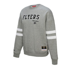 Philadelphia Flyers Mitchell & Ness Women's Logo Lightweight Pullover Sweatshirt Heather Gray