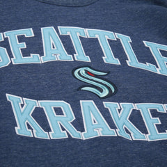 Seattle Kraken Mitchell & Ness Playoff Win Fleece Pullover Sweatshirt Deep Sea Blue