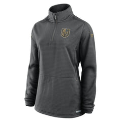 Vegas Golden Knights Fanatics Women's Authentic Pro Rink Quarter-Zip Pullover Charcoal