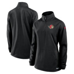 Ottawa Senators Fanatics Women's Authentic Pro Rink Quarter-Zip Pullover Black