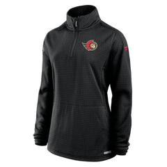 Ottawa Senators Fanatics Women's Authentic Pro Rink Quarter-Zip Pullover Black