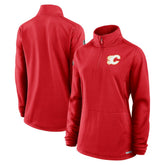 Calgary Flames Fanatics Women's Authentic Pro Rink Quarter-Zip Pullover Red