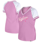 Dallas Cowboys New Era Women's Mommy & Me V-Neck T-Shirt - Pink sale