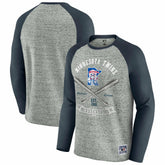Minnesota Twins Darius Rucker Collection Raw Edge Raglan Long Sleeve Baseball T-Shirt - Heather Gray