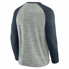 Minnesota Twins Darius Rucker Collection Raw Edge Raglan Long Sleeve Baseball T-Shirt - Heather Gray