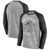 Tampa Bay Rays Darius Rucker Collection Raw Edge Raglan Long Sleeve Baseball T-Shirt - Heather Gray