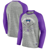 Arizona Diamondbacks Darius Rucker Collection Raw Edge Raglan Long Sleeve Baseball T-Shirt - Heather Gray