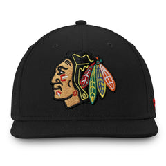 Chicago Blackhawks Fanatics Core Fitted Hat Black