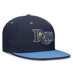 Tampa Bay Rays True Primetime Two-Tone Performance Fitted Hat - Navy/Light Blue | Nike