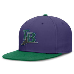 Tampa Bay Rays True Primetime Two-Tone Performance Fitted Hat - Purple/Green | Nike