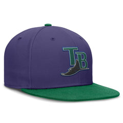 Tampa Bay Rays True Primetime Two-Tone Performance Fitted Hat - Purple/Green | Nike