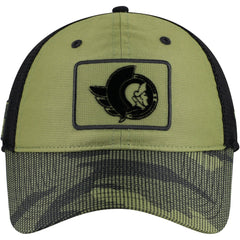 Ottawa Senators Fanatics Military Appreciation Trucker Adjustable Hat Olive