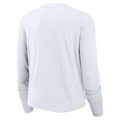 Las Vegas Raiders Women's Large Logo Cropped Long Sleeve Fashion T-Shirt - White | Nike cheap