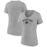 Philadelphia Flyers Fanatics Women's V-Neck T-Shirt Gray