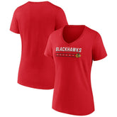 Chicago Blackhawks Fanatics Women's V-Neck T-Shirt Red