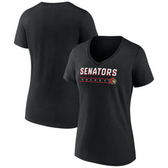 Ottawa Senators Fanatics Women's V-Neck T-Shirt Black
