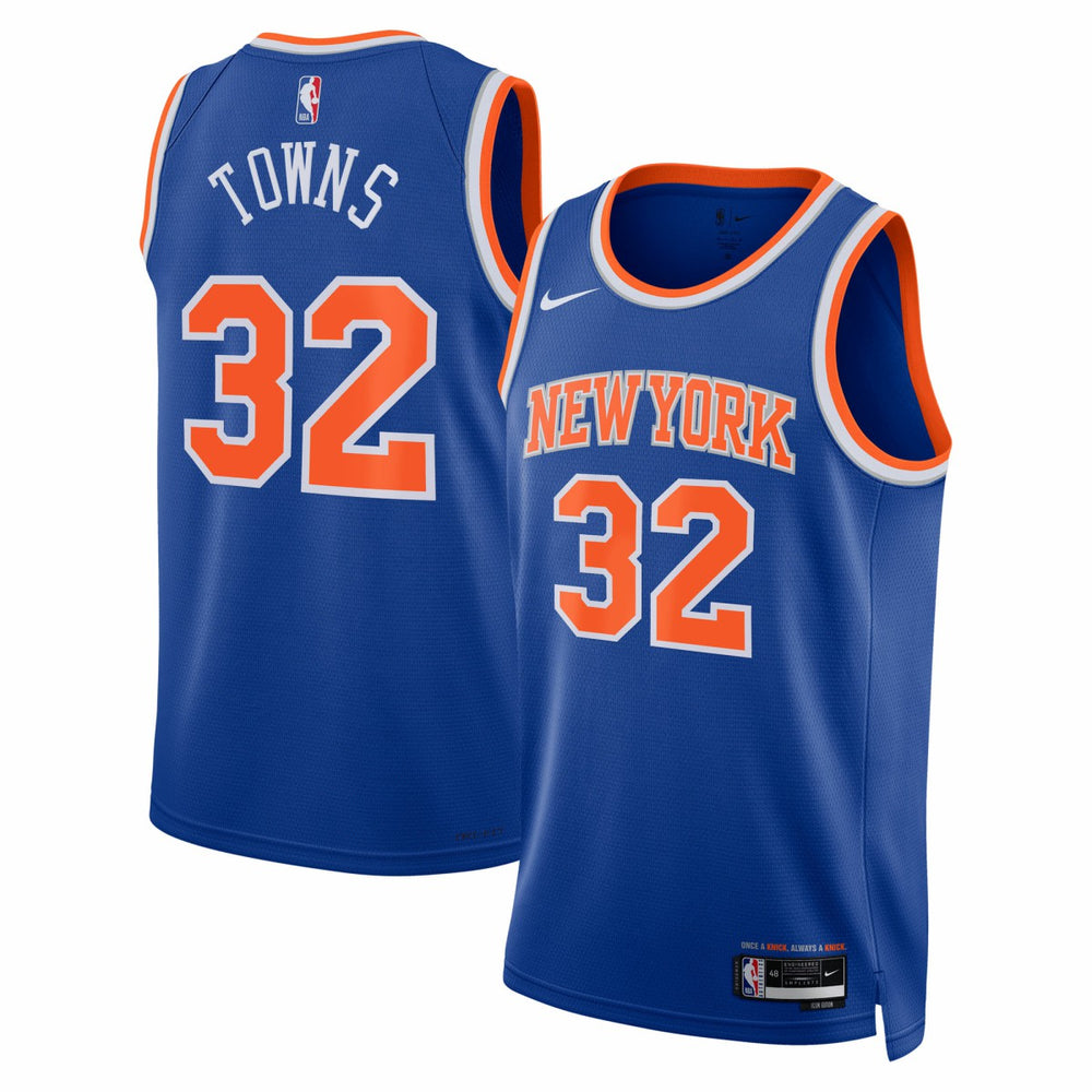 Karl-Anthony Towns New York Knicks Unisex Swingman Jersey - Blue - Icon Edition | Nike sale