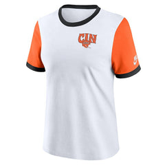 Cincinnati Bengals Women's Rewind Ringer Tri-Blend T-Shirt - White | Nike discount