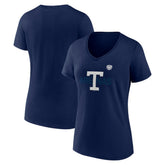 Toronto Maple Leafs Fanatics Women's Primary Logo V-Neck T-Shirt Navy